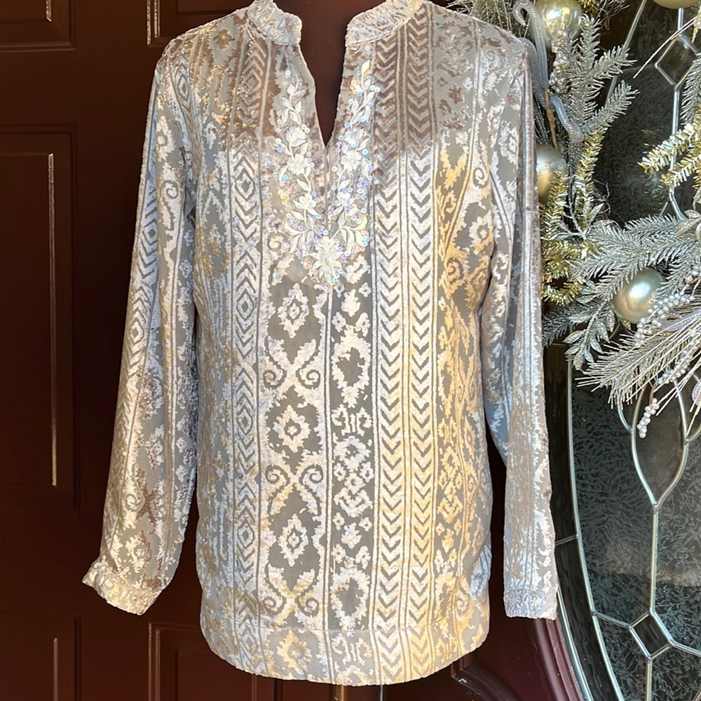 Soft Surroundings tunic with embroidery